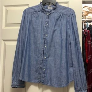 GAP long sleeve chambray top